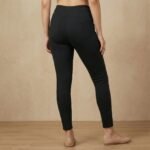 Women’s Black Stretch Jeggings with Side Pockets - Image 2