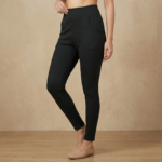 Women’s Black Stretch Jeggings with Side Pockets - Image 3