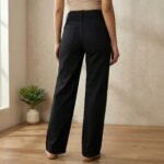 Straight fit black jeans for women, comfortable and stretchable jeans for girls - Image 3