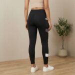 High Waist Women’s Black Workout Leggings with Phone Pocket - Image 4