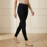 Premium Jet Black High-Rise Stretch Leggings – Ankle Length Slim Fit - Image 2