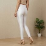 Premium White Stretch Shiner Leggings For Girls And Women’s - Image 4