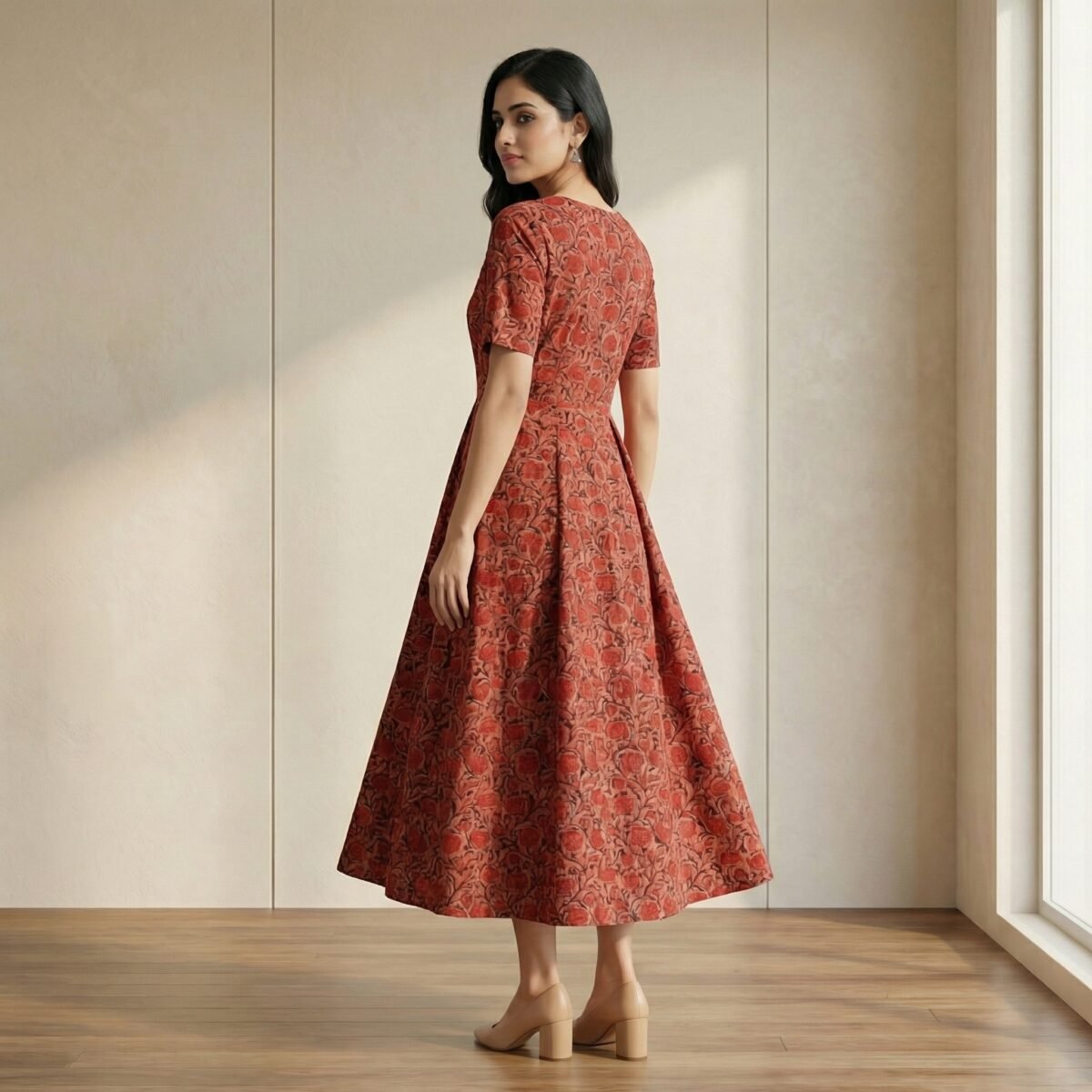 Elegant Floral Printed Maxi Gown – Ethnic Party & Festive Wear - Image 2